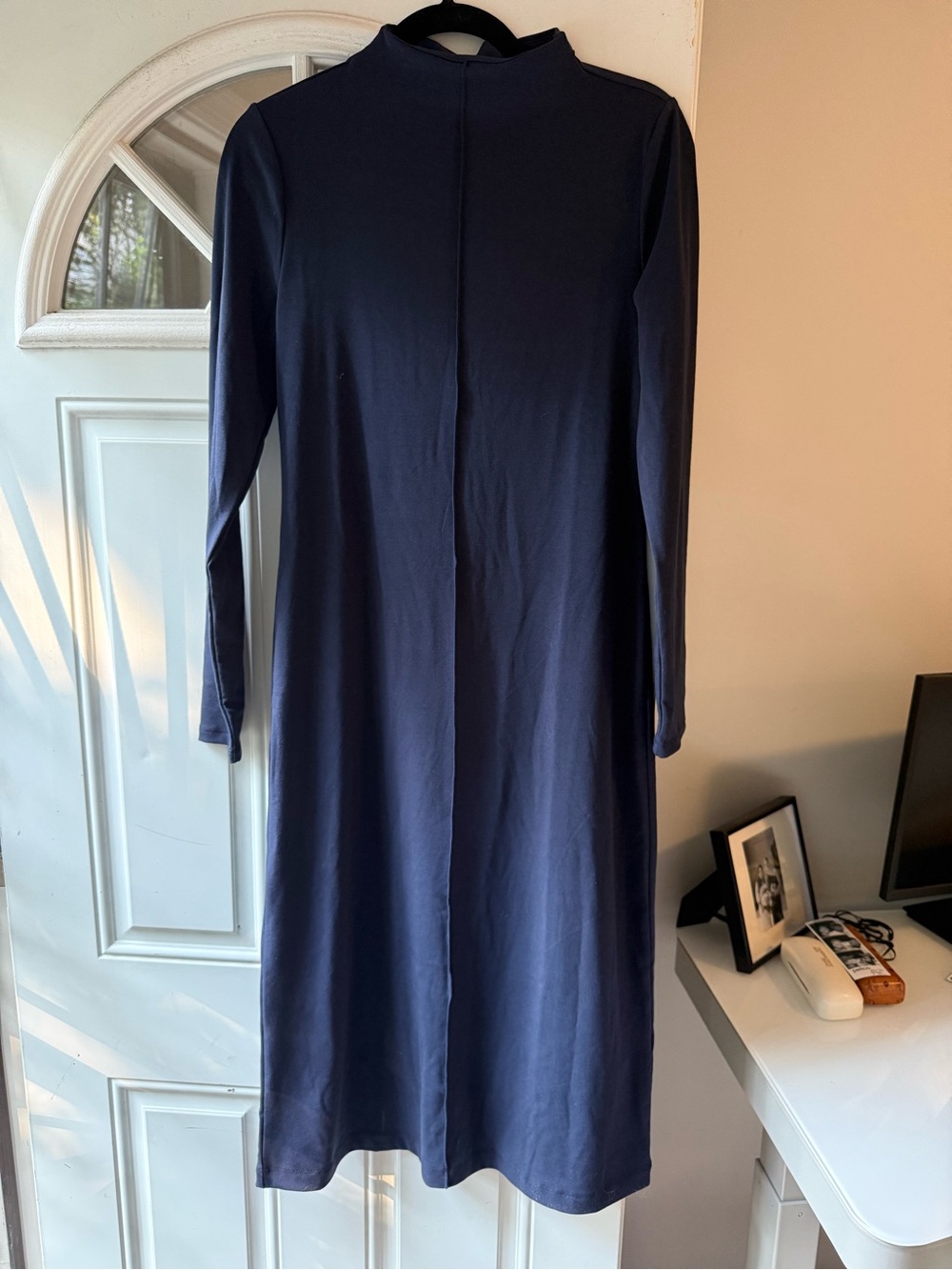 Banana Republic Navy Long-Sleeve Dress